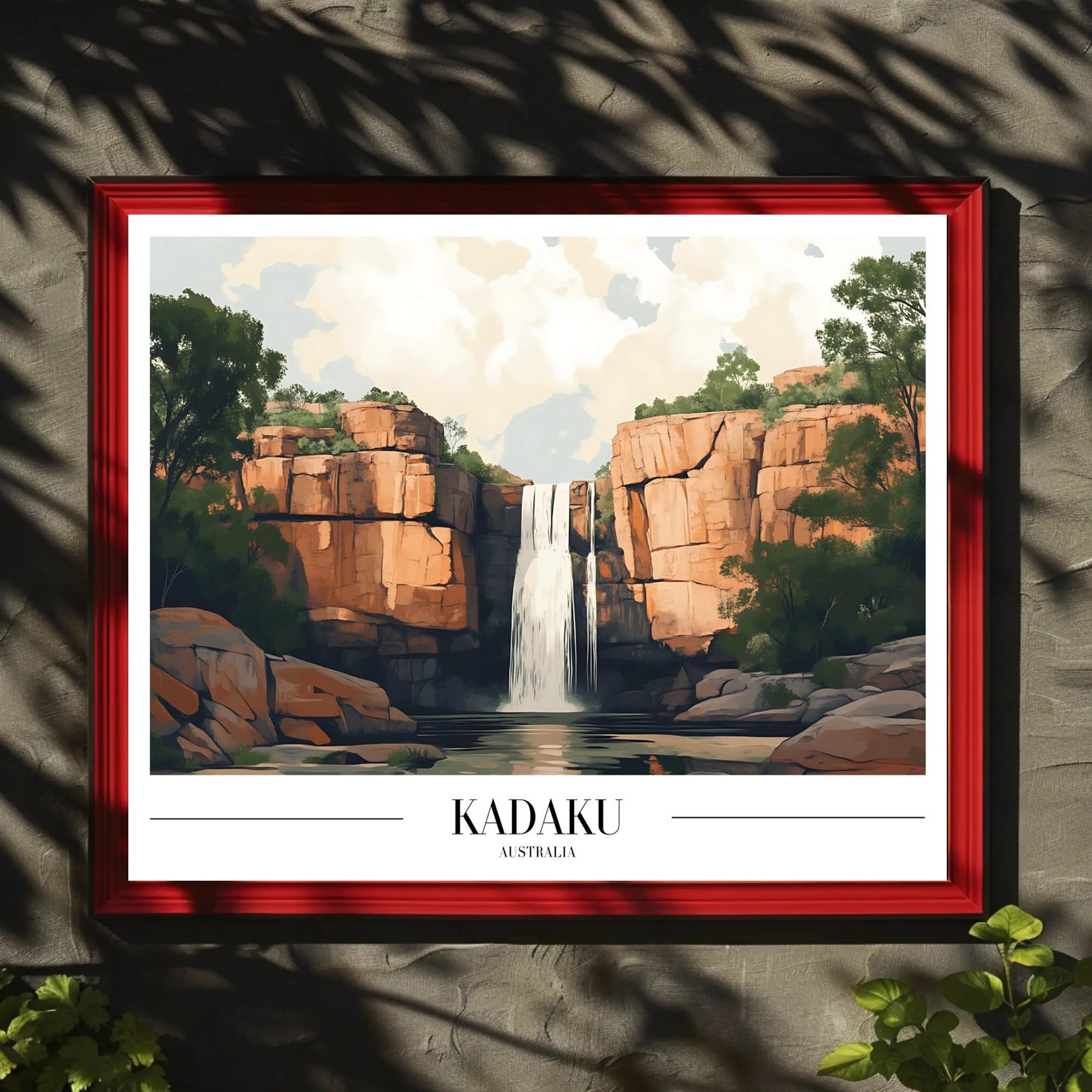 Majestic Waterfall Landscape Australia National Park Poster