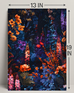 Vibrant Enchanted Floral Scene Artistic Poster