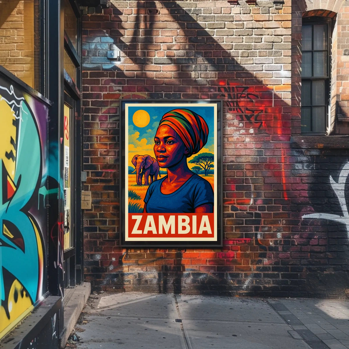 Zambia A Vibrant Portrait Poster