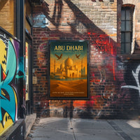 Abu Dhabi Cultural Splendor Cityscape Travel Poster