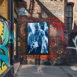 Cracked Ice Photorealistic Winter Art Poster