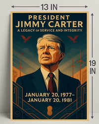 Jimmy Carter Legacy of Service Poster Wall Art PosterGoat