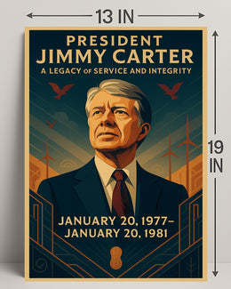 Jimmy Carter Legacy of Service Poster Wall Art PosterGoat