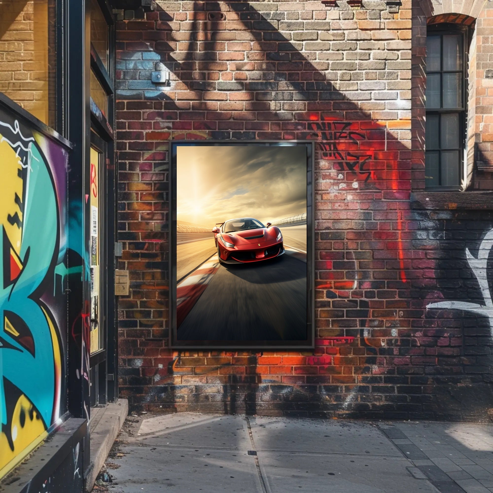 Speed and Elegance on Track Poster PosterGoat
