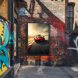 Speed and Elegance on Track Poster PosterGoat