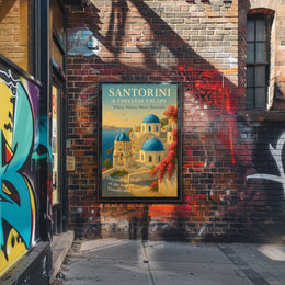 Santorini Travel Poster Timeless Escape Wall Art