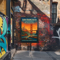 San Francisco Travel Poster Vintage City By The Bay