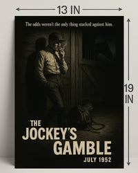 The Jockey's Gamble Noir Vintage Sports Poster