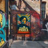 Franklin Pierce 14th President of the United States Colorful Comic Book Style Poster