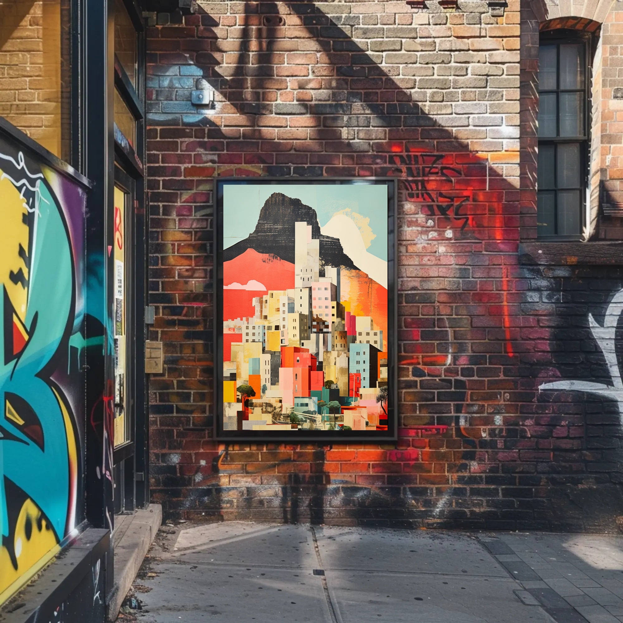Vibrant Cityscape Collage Poster