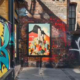 Vibrant Cityscape Collage Poster