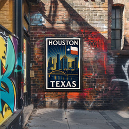 Houston, Texas Skyline Poster PosterGoat