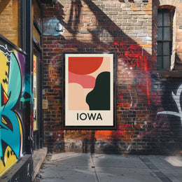Abstract Iowa Poster