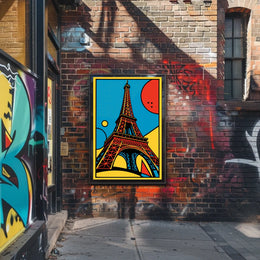 Pop Art Eiffel Tower Poster