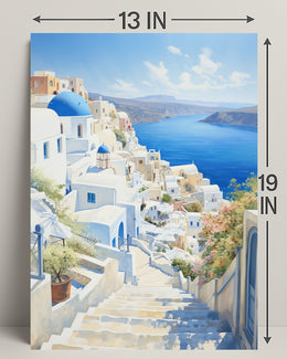 Serene Santorini Poster