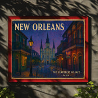 New Orleans Jazz Travel Poster Wall Art