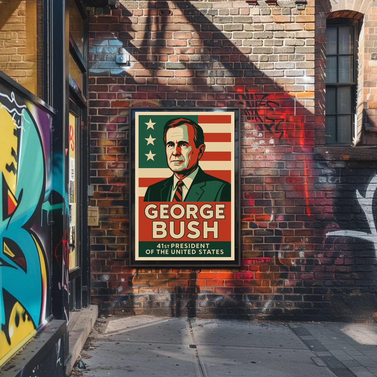 George Bush 41st President Realism Patriot Poster