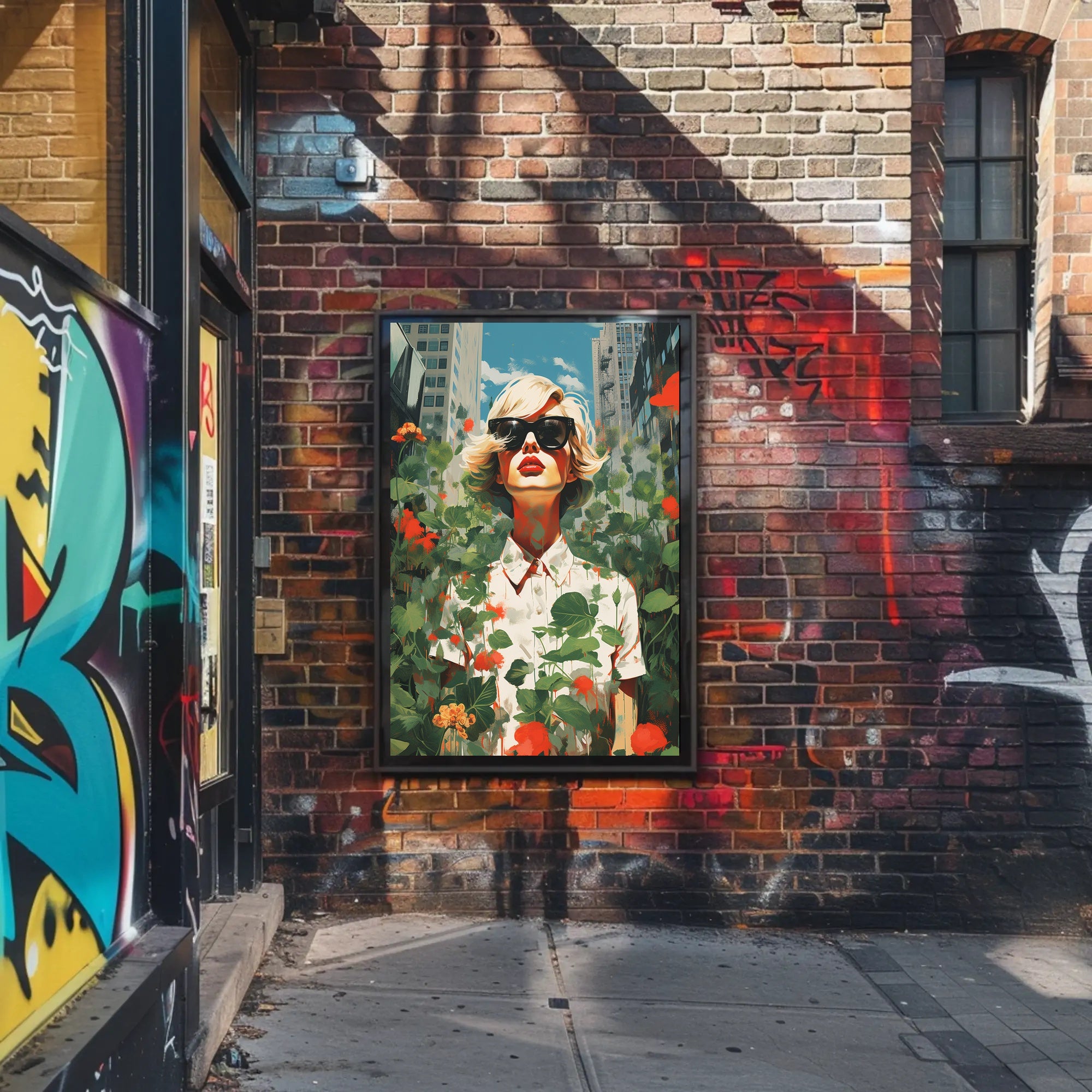 Urban Nature Fusion Vibrant Artistry Abstract, Artistic, or Pop Culture Poster