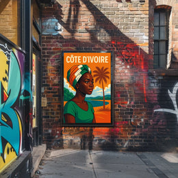 Côte dIvoire Portrait Poster