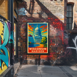 Wisconsin State Capitol Madison Poster