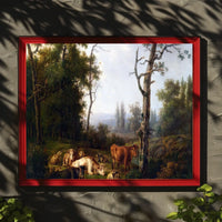 Serene 19th-Century Countryside Scene Animal Poster