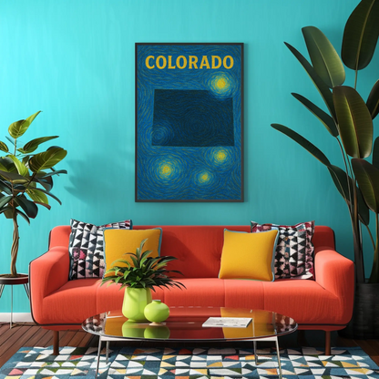 Colorado Starry Night Poster