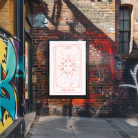 The Sun Tarot Card Abstract Wall Art Poster PosterGoat