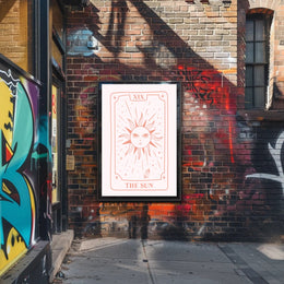 The Sun Tarot Card Abstract Wall Art Poster PosterGoat