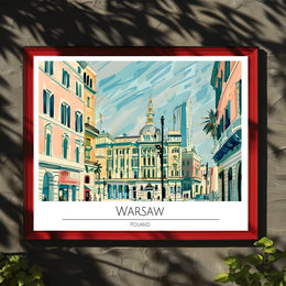 Vibrant Warsaw Cityscape Poster PosterGoat