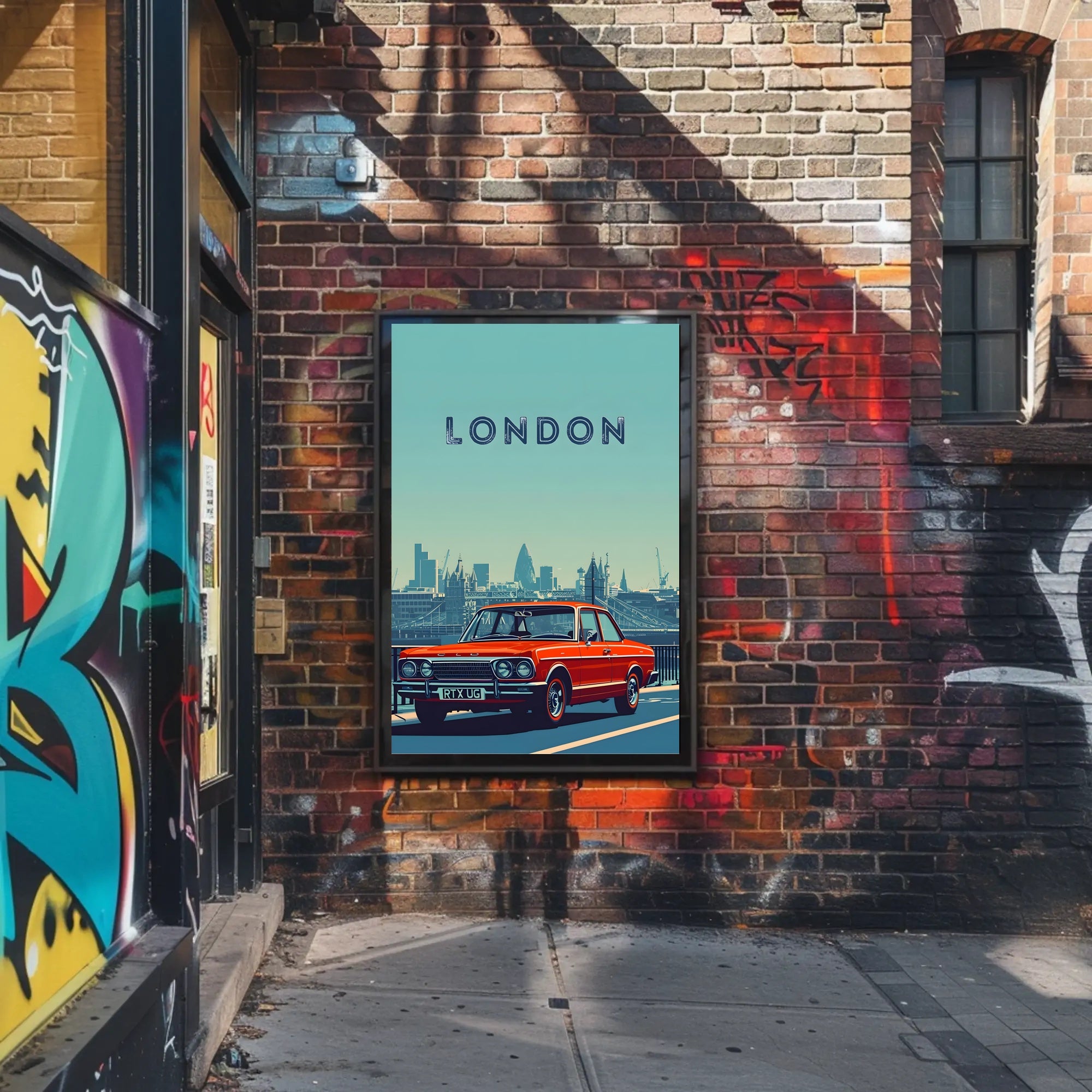 London Architectural Skyline Artistic Travel Poster