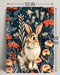 Enchanted Garden Rabbit William Morris Art Poster