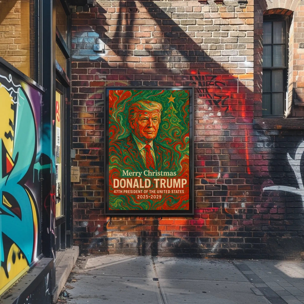 Donald Trump Abstract Christmas Political Poster