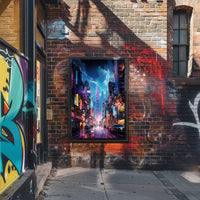 Neon Cityscape Poster