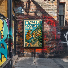 Amalfi Coast Adventure Poster Wall Art Travel Print