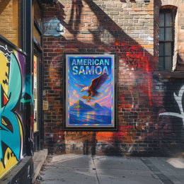 American Samoa Vibrant Tribute Poster