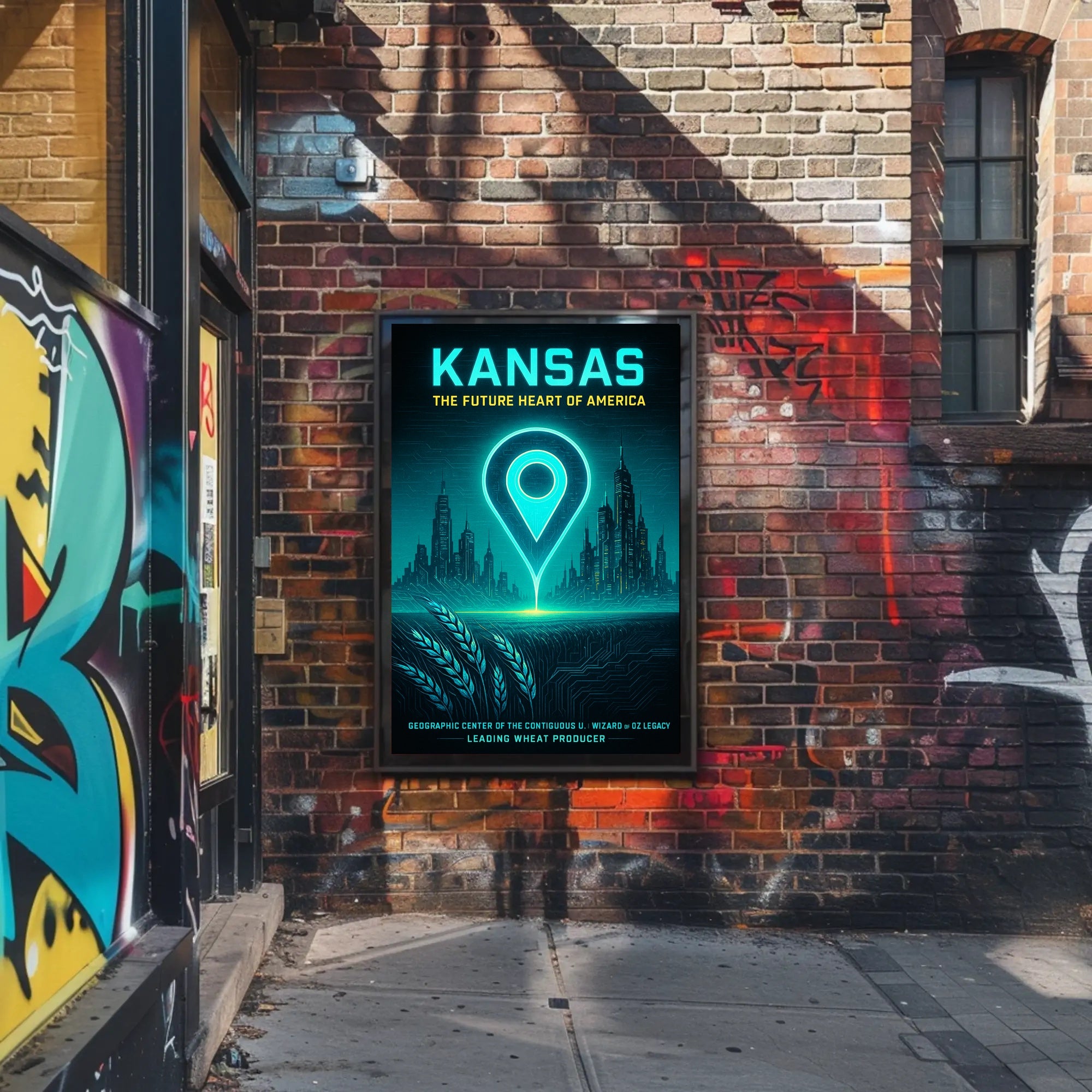 Kansas The Future Heart of America Poster PosterGoat