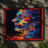 Vibrant Abstract Portrait Abstract Poster