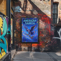 American Samoa Vibrant Eagle Poster