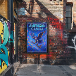 American Samoa Vibrant Eagle Poster