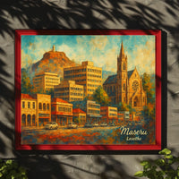 Maseru Lesotho Cityscape Photography Wanderlust Poster