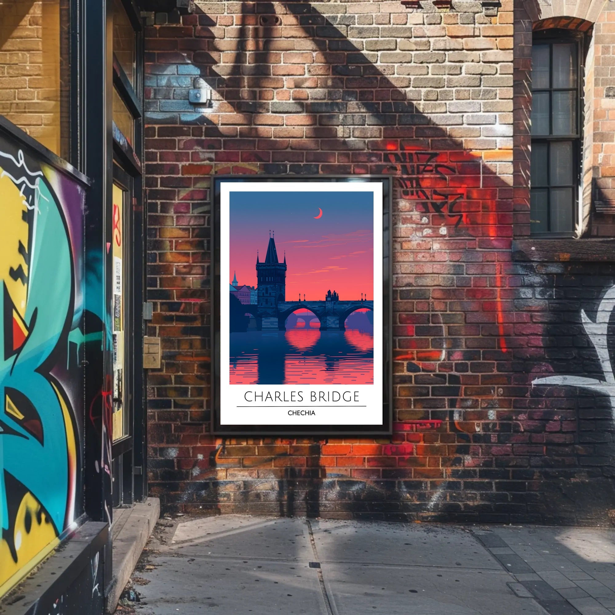 Charles Bridge Twilight Artistry Cultural or Heritage Poster