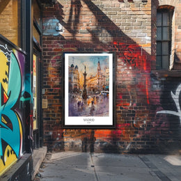 Madrid Cityscape Poster