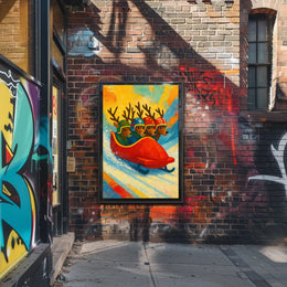 Reindeer Bobsled Adventure Poster