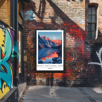 Banff National Park Reflection Travel Poster