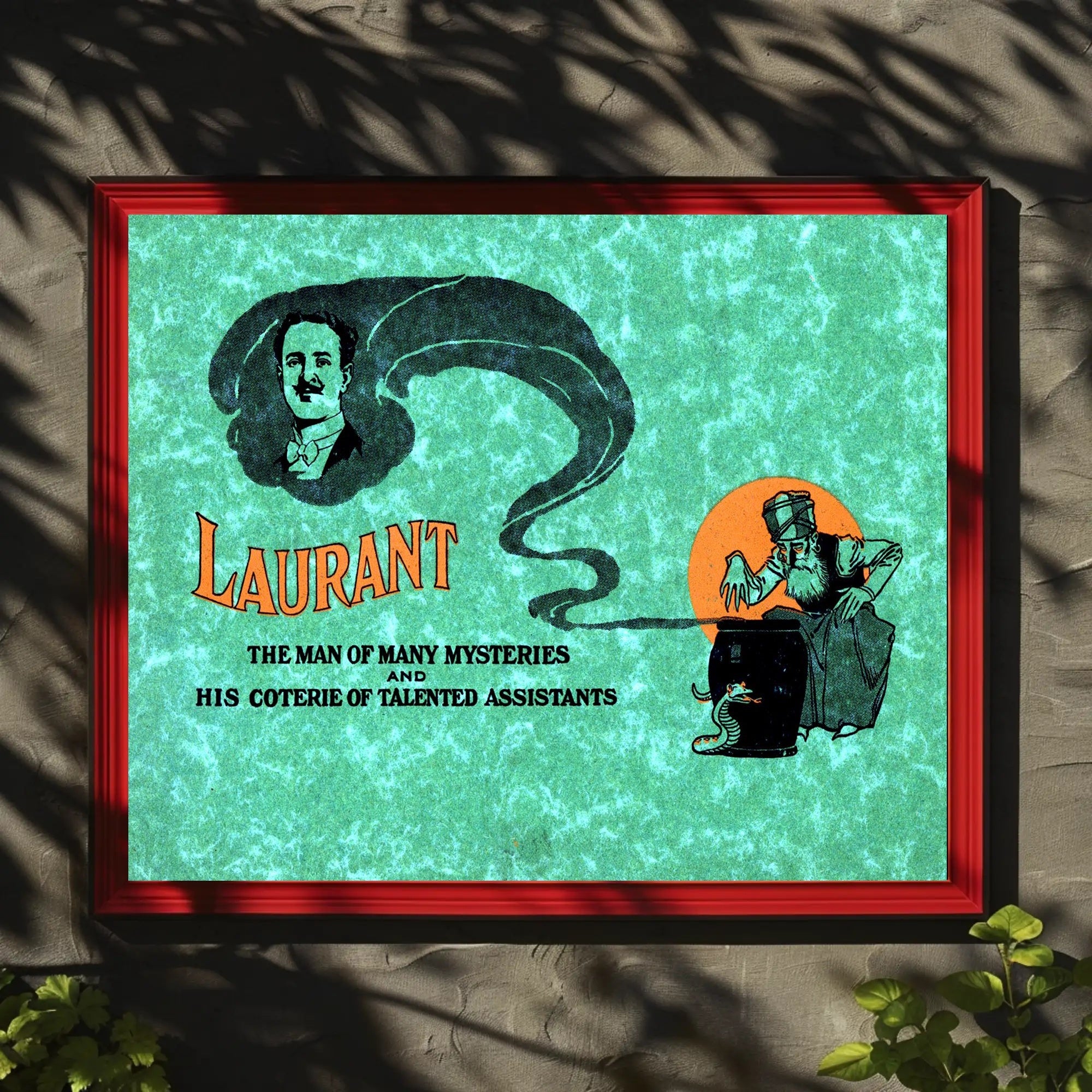 Laurant the Mysterious Vintage Magic Performance Artistic Poster