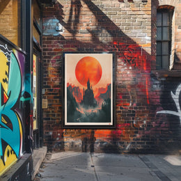 Castle Under the Red Sun Poster PosterGoat