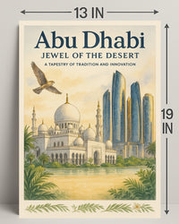 Abu Dhabi Elegance: Heritage and Futurism Travel Poster