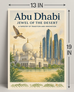 Abu Dhabi Elegance: Heritage and Futurism Travel Poster
