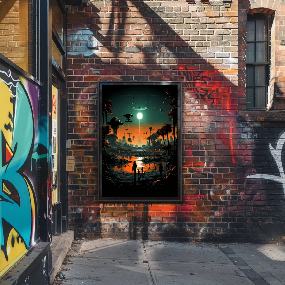 Futuristic Oasis Poster