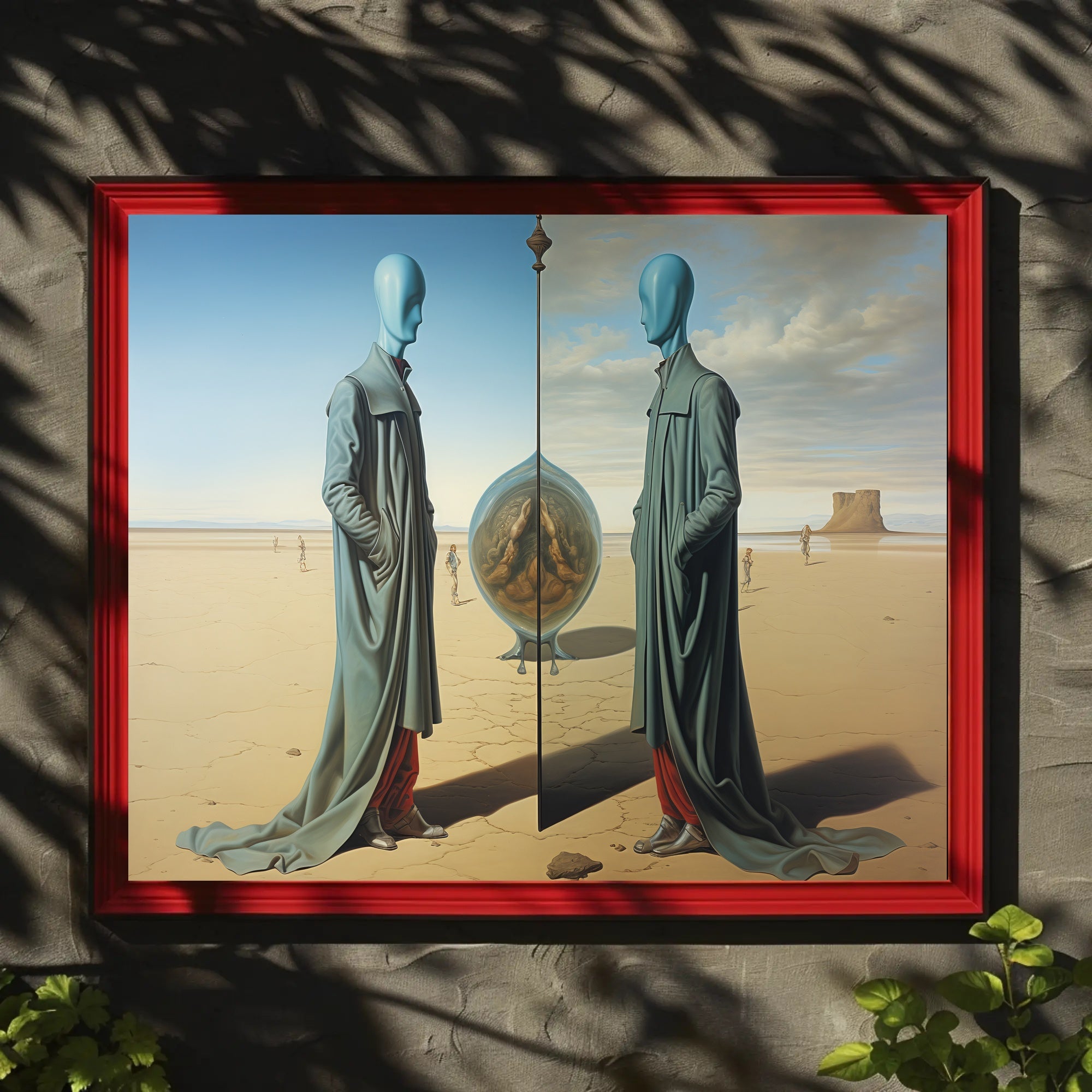 Surreal Desert Reflections: Abstract or Artistic Poster